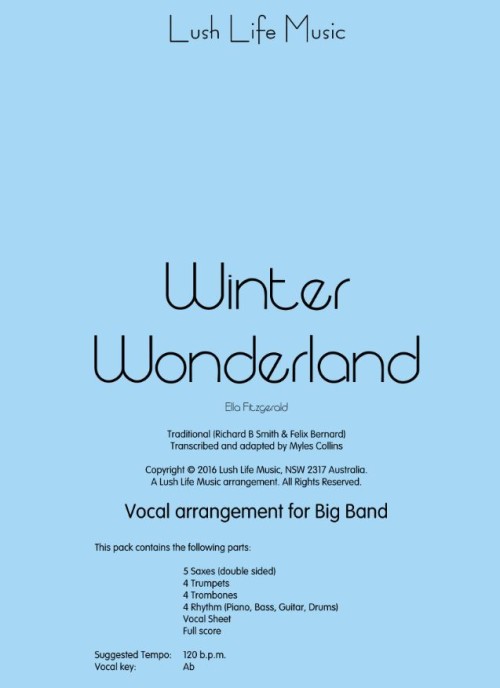 Winter Wonderland (Vocal Solo with Jazz Ensemble - Score and Parts)